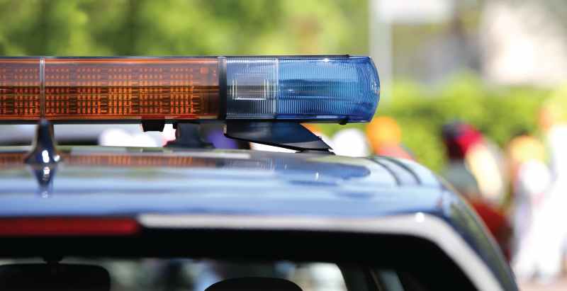 Police Car With Its Siren Off