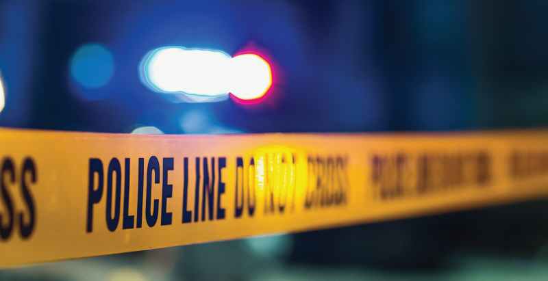 Police Line Do Not Cross Tape, Police Car Flashing Lights