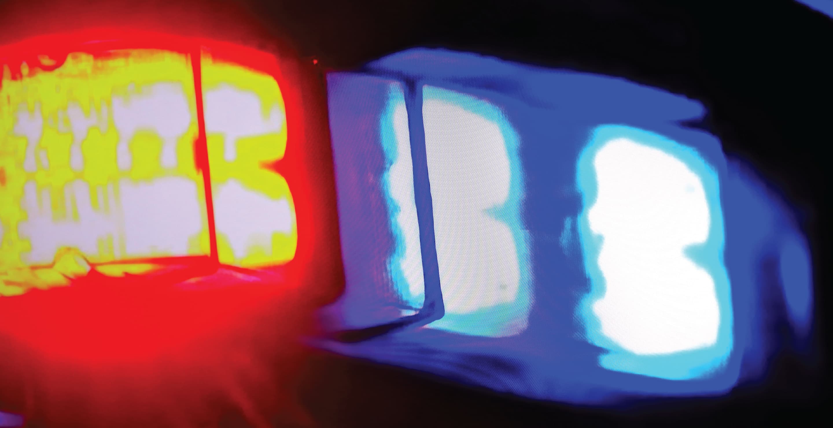 Police Patrol Vehicle Flashing Red And Blue Lights