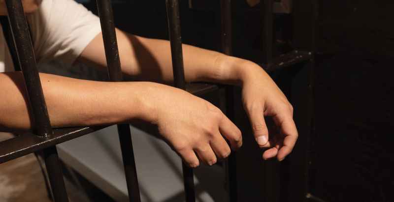 Prisoner Behind Bars