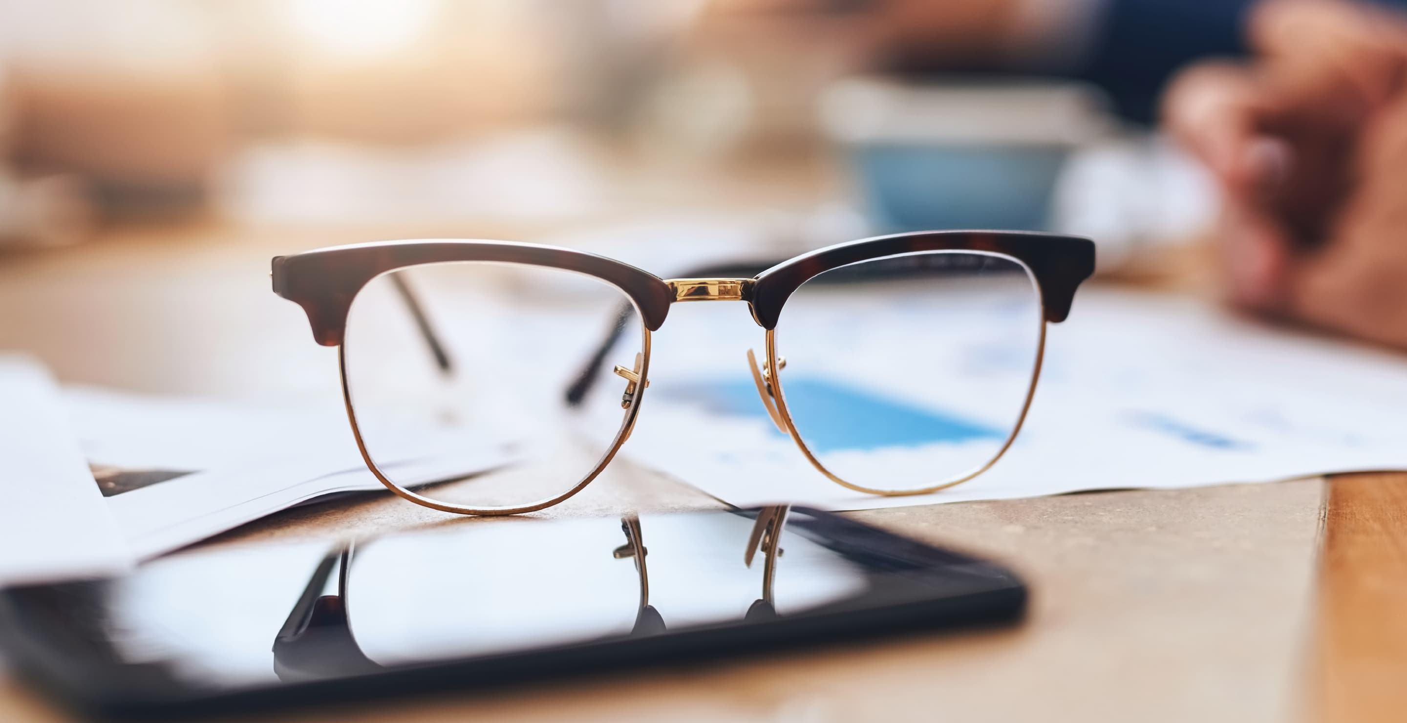 Reading Eyeglasses On Table