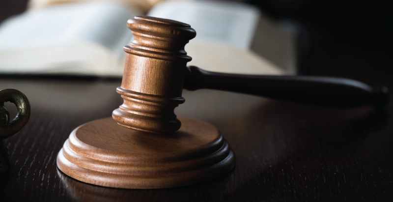 Wooden Gavel On Table