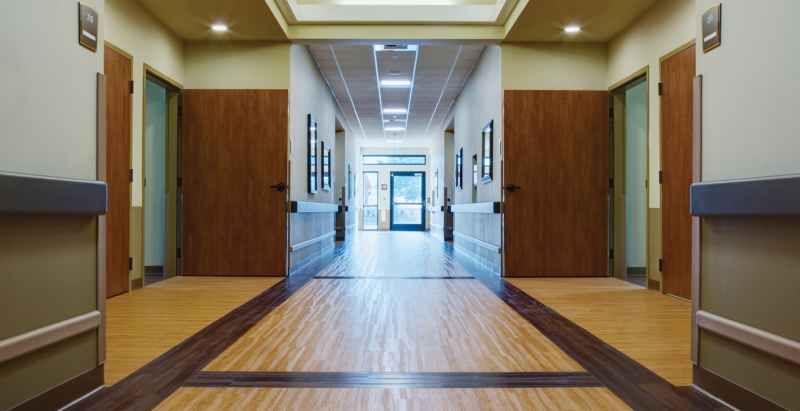 Assisted Living Facility Empty Hallway