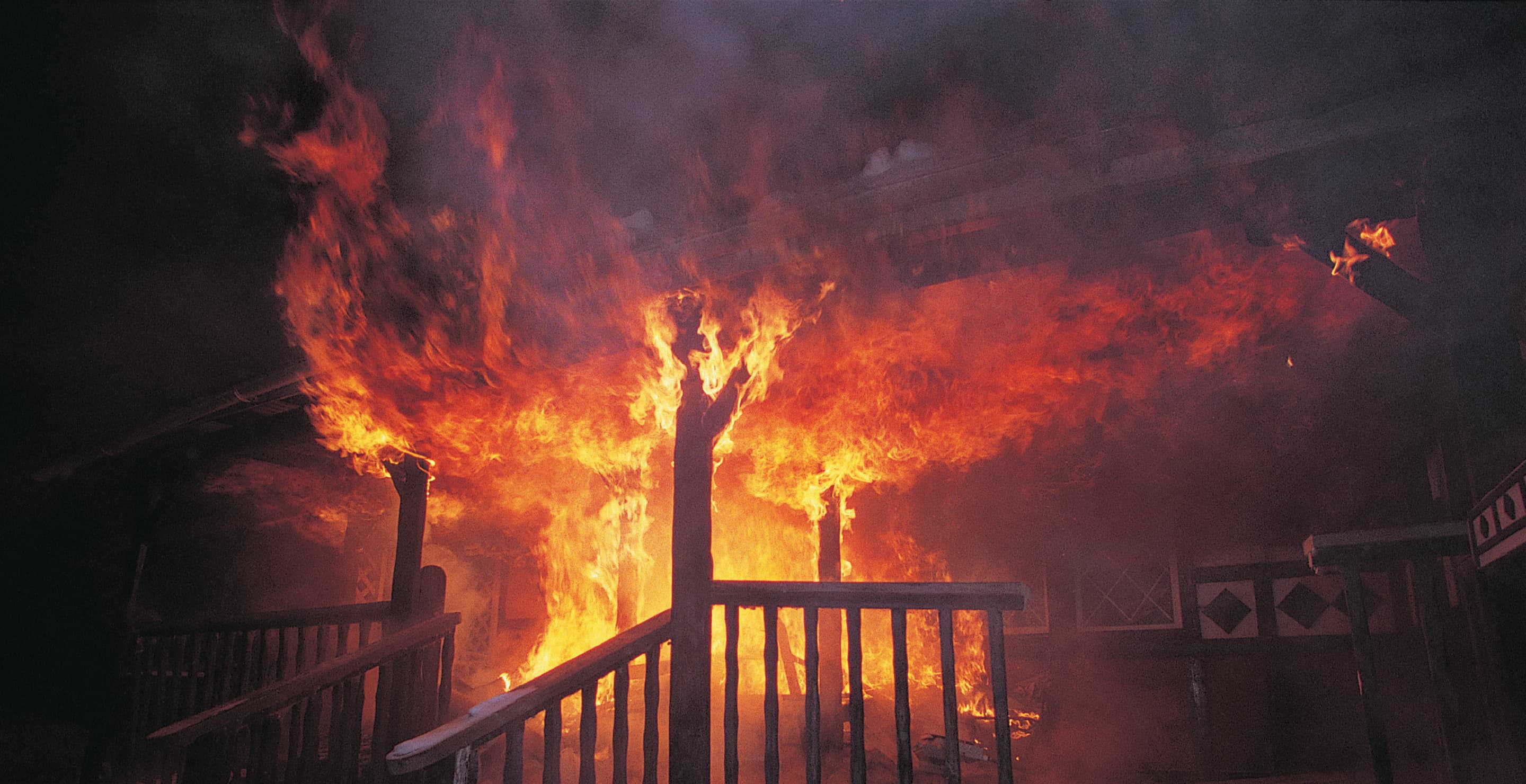Burning House Exterior
