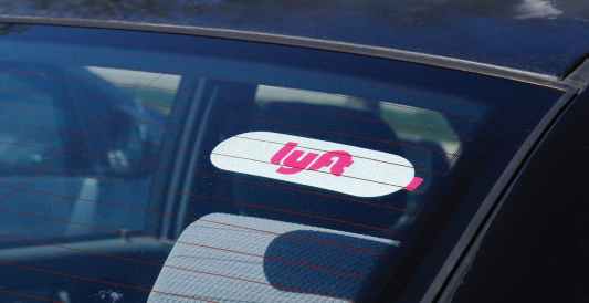 Car With Lyft Sticker