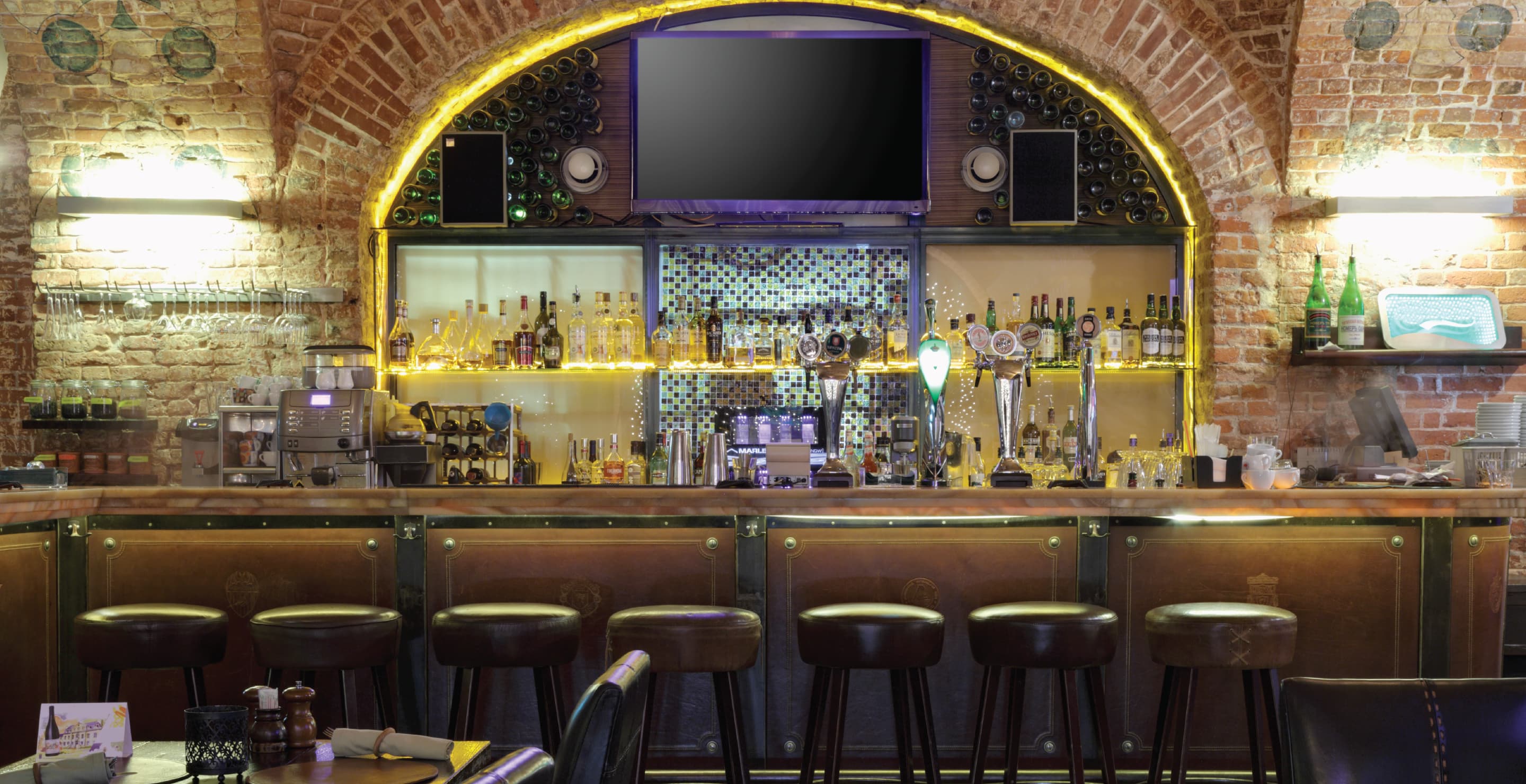 Interior View Of Bar