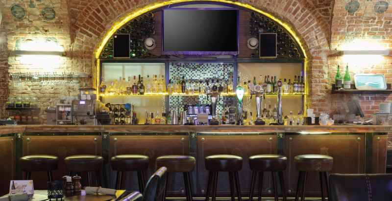 Interior View Of Bar