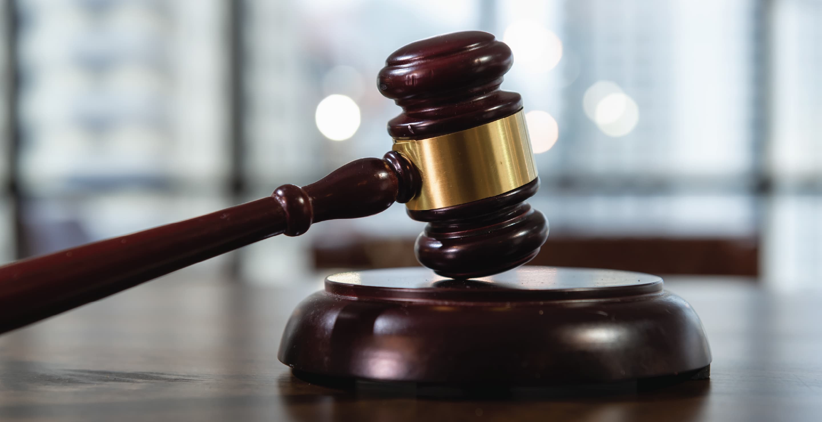 Judge Gavel, Wooden, On Table