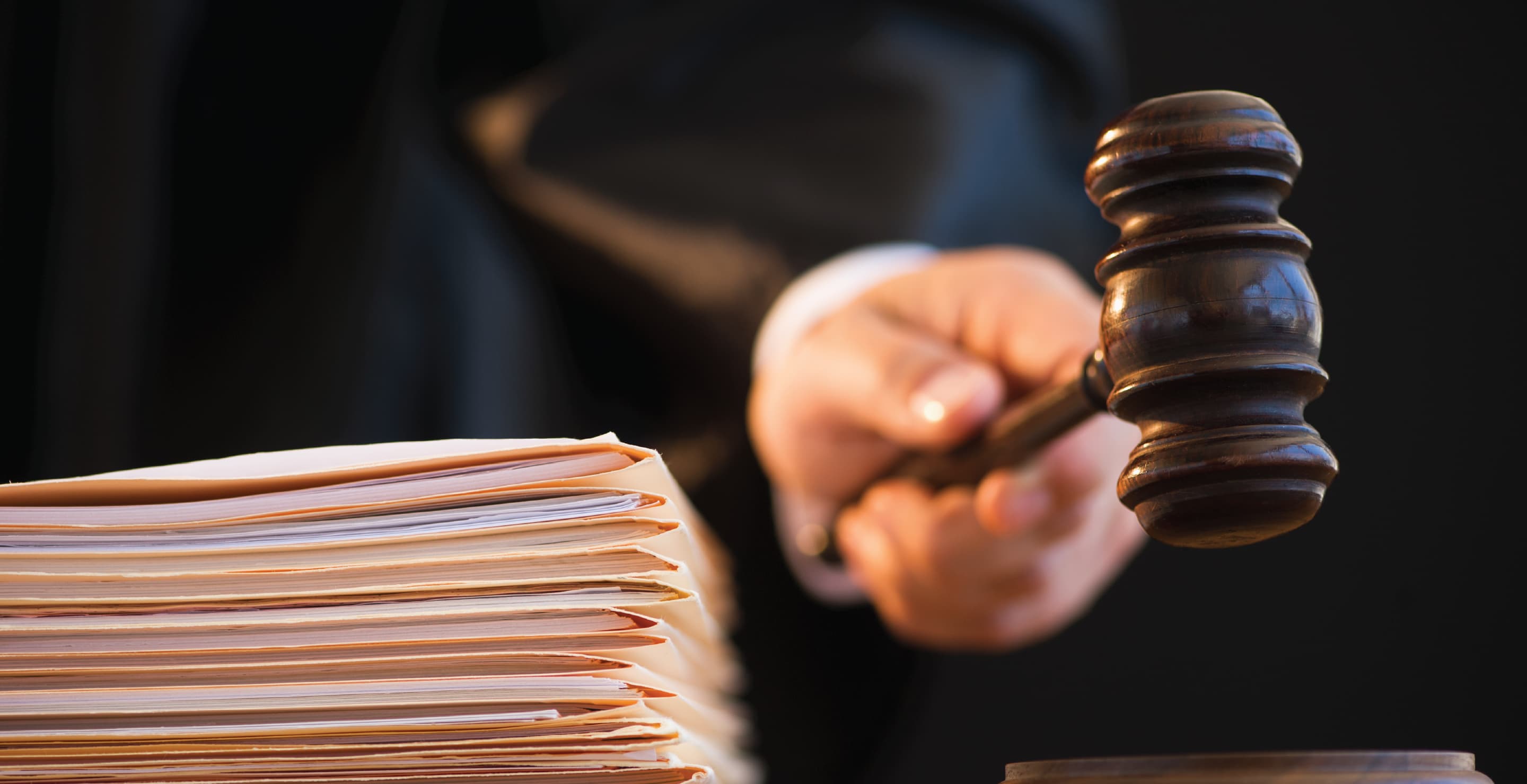 Judge Holding Gavel, Files