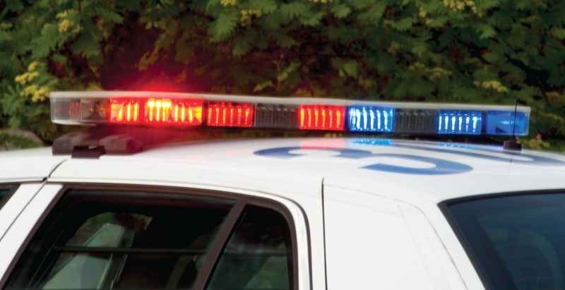 Patrol Car With Lights Flashing