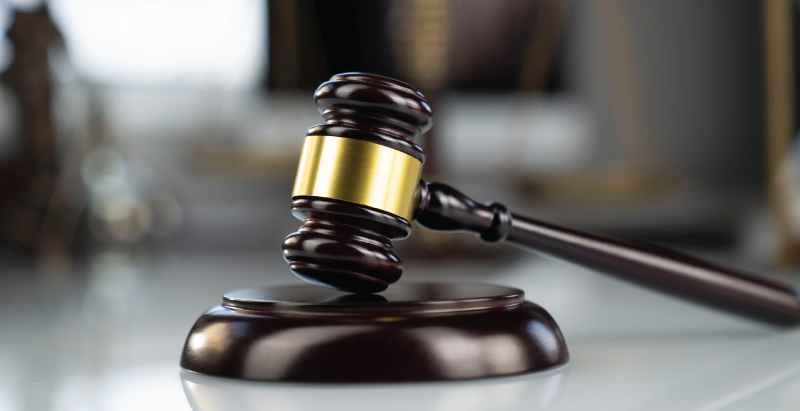 Wooden Gavel In Lawyer's Office