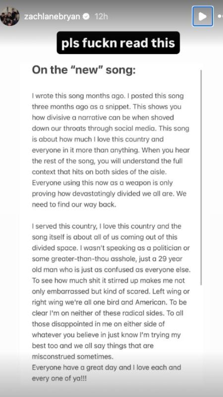 Zach Bryan Instagram