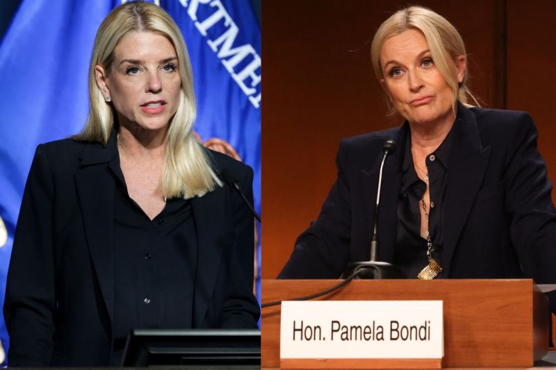 us-attorney-general-pam-bondi-reacts-to-snl-cold-open