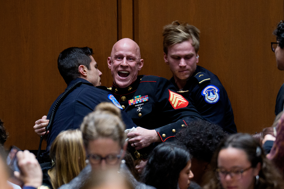 Marine Veteran Brutally injured While Being Kicked Out of Capitol Hill Hearing