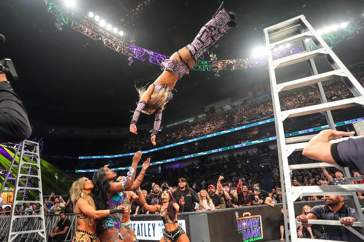 Major WWE Superstar Hits Head on Ground in Scary Ladder Match Dive